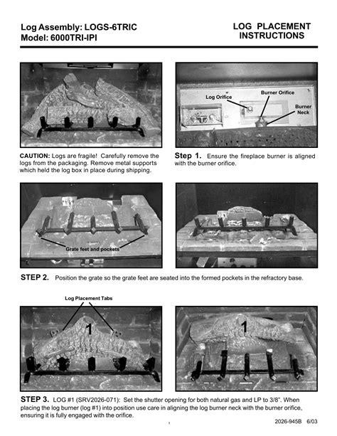 royal gas fireplace manual